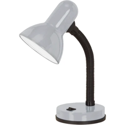 Afbeelding van EGLO Tafellamp Basic zilver / ø12,5 x h30 cm excl. 1x e27 (elk max. 40 w) tuimelschakelaar