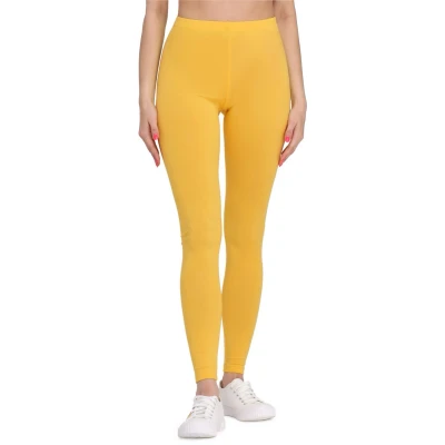 Afbeelding van Bellivalini BLV BLV50 147 LE Dames Leggings Sport Vrijetijdsbroek Lang Viscose Sporbroek Yogabroek Geel 3XL