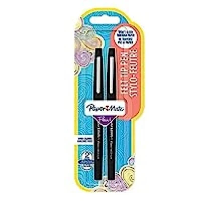 Afbeelding van Paper Mate Flair viltstiften Medium punt (0,7 mm) Zwart 2 stuks
