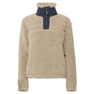 Afbeelding van Oxmo Elina Fleece trui, Dames, Maat: Large, Doeskin