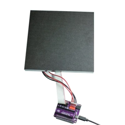Afbeelding van SeenGreat RGB full color led matrix paneel display 64 pixels voor Raspberry Pi Pico ESP32 Ardui met adapter board direct plug and play