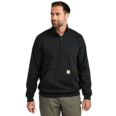 Afbeelding van Carhartt Loose Fit Midweight Halve Rits Sweatshirt Zwart M
