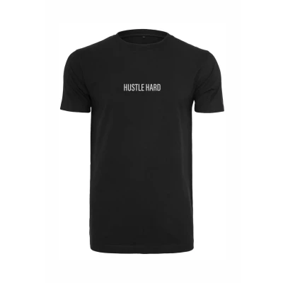 Afbeelding van Mister Tee Hustle Wording EMB Tshirt print, Heren, Maat: Large, Black