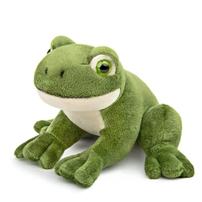 Afbeelding van lilizzhoumax Speelgoed van groen, pluche, kikker, 12 cm, simulatie, pluche speelgoed, pop, realistisch wilde dieren, cadeau voor vrienden en kinderen