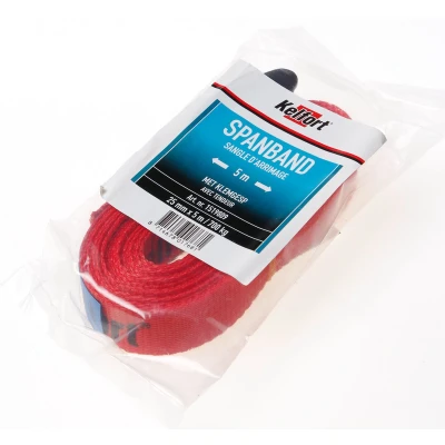 Afbeelding van Kelfort Spanband 1 delig 25MM Met Klemgesp 175/350dan Rood 5METER