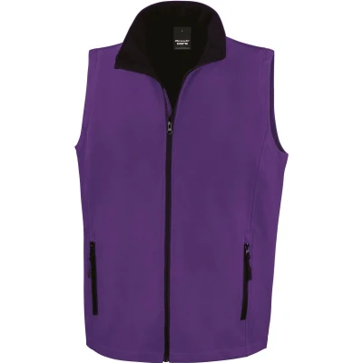 Afbeelding van Result Core Printable Softshell Bodywarmer R232M Purple / Black