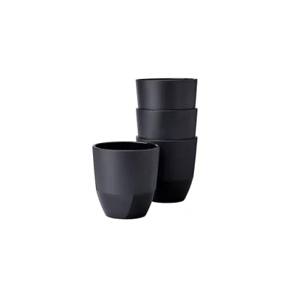Afbeelding van Mepal Kopje 4 stuks Silueta Thee en koffiekopje Vaatwasmachine magnetronbestendig Servies 200 ml Nordic black