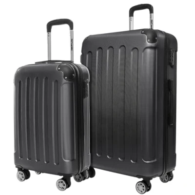Afbeelding van TRVLMORE Kofferset 2 Delig 38L Handbagage + 110L Ruimbagage Lichtgewicht Trolley Reiskoffer Set Zwart