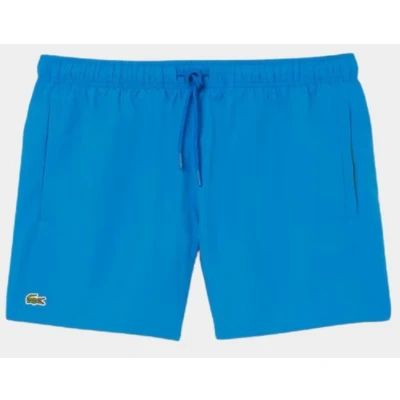 Afbeelding van Lacoste heren Uni zwemshorts met logo en steekzakken in de kleur Blauw, maat: M