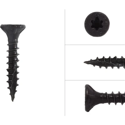 Afbeelding van Zwarte Schroeven Verzinkt 3.5 x 20 mm Torx met Snijpunt 100 Stuks