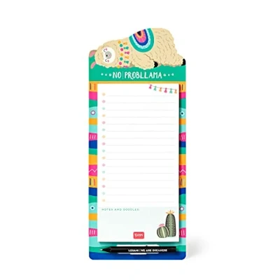 Afbeelding van Legami Magnetisch notitieblok, Don&#039;t Forget, 11 x 26 cm, FSC® gecertificeerd papier, papier van 80 g/m², achterkant hard karton, magneetvoet, lama thema, 60 afneembare vellen