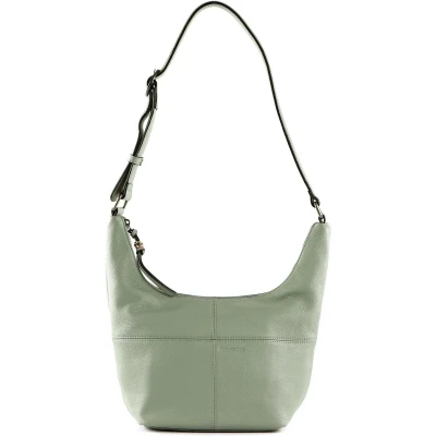 Afbeelding van FREDsBRUDER Leren Schoudertas Pruvia Small Bucket Sage Mintgroen