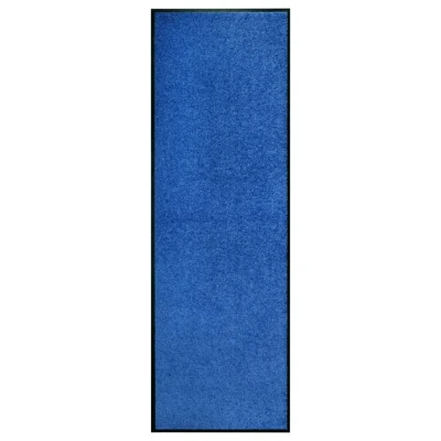 Afbeelding van vidaXL Deurmat wasbaar 60x180 cm blauw