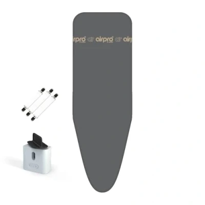 Afbeelding van AIRPRO By Widex 6 laagse strijkplankhoes 50% sneller strijken Geen water meer onder je strijkplank maat XL voor een breedte van 44 tot 52 cm en lengte 124 129