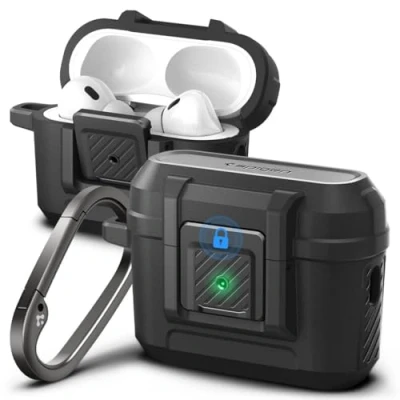 Afbeelding van Spigen Lock Fit Hoes Compatibel met AirPods Pro 2e Gen (2023/2022) Zwart
