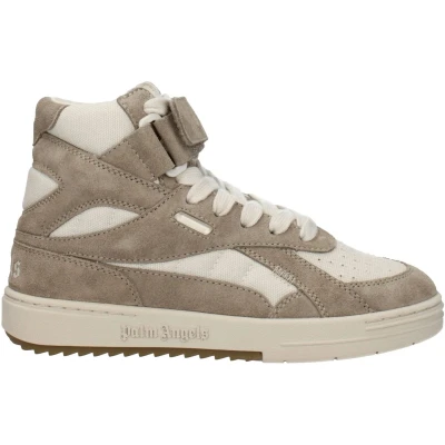 Afbeelding van Leather Suede Sneakers with Strap Closure and Logo Detailing Wo
