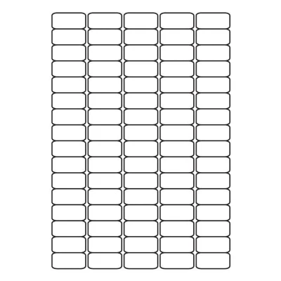 Afbeelding van A4 etiketten 35,6 x 16,9 mm wit (100 vel)