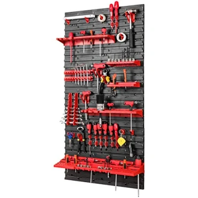 Afbeelding van PAFEN Opslagsysteem gereedschapswand 576 x 1170 set gereedschapshouders met wandrek werkplaatsrek werkplaatswand