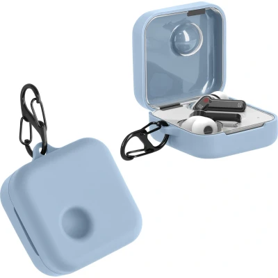 Afbeelding van kwmobile Hoes geschikt voor Nothing Ear (1) Siliconen cover oordopjes in lichtblauw