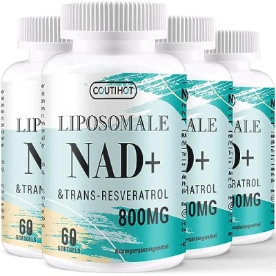 Afbeelding van Liposomaal NAD+ met trans resveratrol supplement Hooggedoseerd 800 mg per portie Een veelzijdig en neutraal anti aging eigenschappen (240 Count)