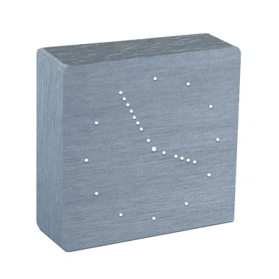 Afbeelding van Gingko Analogue Click Clock Aluminium
