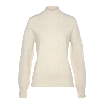 Afbeelding van Lascana Gebreide trui Lounge Pullover met staande kraag en ribboorden, loungewear