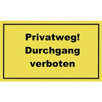 Afbeelding van Metafranc Informatiebord &quot;Privatweg! Doorgang verboten!&quot; 250 x 150 mm/Bewegwijzering/Infobord/Verbodsbord/Doorgangsverbod/Privé perceel/Identificatie van de grond / 500050
