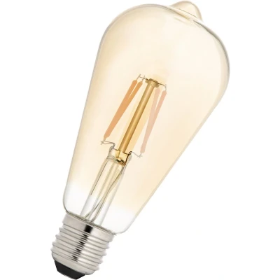 Afbeelding van Bailey LED Filament Rustieklamp ST64 E27 4W 300lm 2200K Goud dimbaar