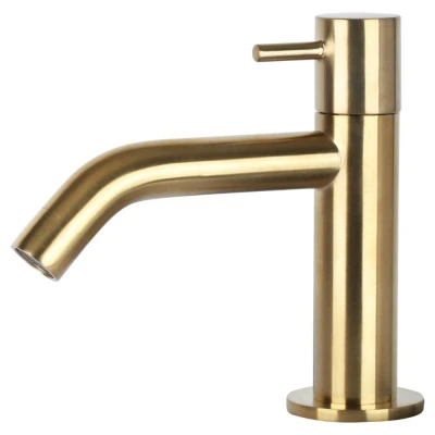 Afbeelding van Fonteinkraan Differnz (Koudwaterkraan, Goud, Gebogen)