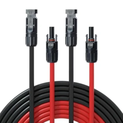Afbeelding van ECO WORTHY Zonnekabel 6 mm² met zonnestekker, 2 x 5 m zonnekabel, verlengkabel, PV kabel, verlengkabel voor zonne installatie, zonnepaneel, verlenging