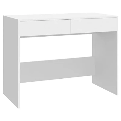 Afbeelding van vidaXL Bureau 101x50x76,5 cm spaanplaat wit, werktafel, kantoorbureau, computerbureau, computertafel, studeertafel, schrijftafel