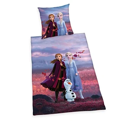 Afbeelding van Disney Frozen 2 Dekbedovertrek Eenpersoons Kinderdekbedovertrek 140 x 200 + 70 90 cm 100% Katoen