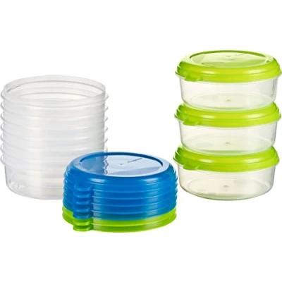 Afbeelding van Kigima Vershouddoos, vriesdoos, 10 x 0,125 l, rond, blauw en groen