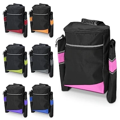 Afbeelding van Biskaje Mobiliteit Krukzak Roze Scooter Tassen Rolstoel Tas Wandelstok Houder &amp; Manden Accessoires