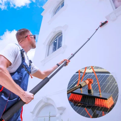 Afbeelding van Shine Telescopische wasborstel/ Uitschuifbare waterborstel 4,6 meter met zeepdispenser