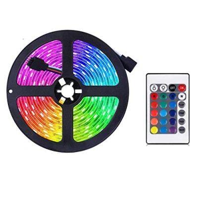 Afbeelding van Ledstrip Fairy, van kleur veranderende ledstrip, RGB lichtstrip set met afstandsbediening, ideaal voor kamer, huis, keuken, feesten