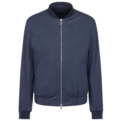Afbeelding van bugatti Herenjas, stretch, ritssluiting, regular fit, 380 marine, 52