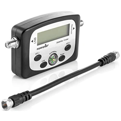 Afbeelding van Poppstar Digitale Satfinder (Satellietzoeker Digitaal Meetinstrument, Satellietschotel Exact Afstellen) met 19,5 cm Aansluitkabel