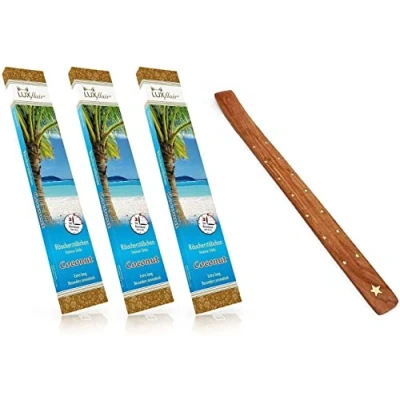 Afbeelding van XXL Economieset met 3 pakjes: reuze tuinwierookstokjes kokosnoot/citronella, uur brandtijd per stokje, extra aromatische zomergeur, voor barbecues, grills, camping, festivals