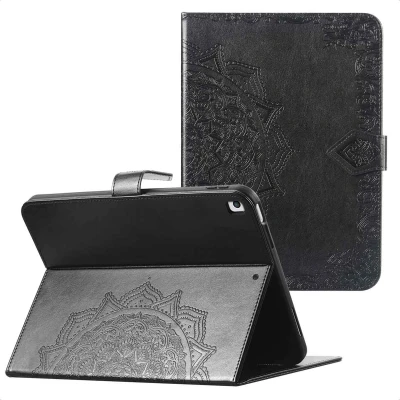 Afbeelding van Apple iPad 9 (2021) 10.2 inch Hoes: imoshion Mandala Tablet Bookcase Zwart Kunstleder Hoezen