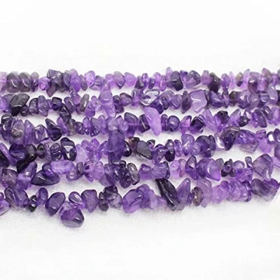 Afbeelding van SKYBEADS Paarse Amethist Kristal en Edelsteen Onregelmatige Chips Kralen voor Sieraden Maken Een Strand 70 Inch