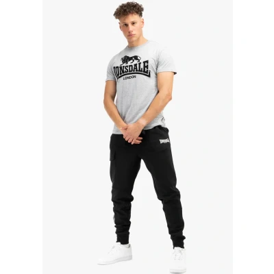 Afbeelding van Lonsdale Normale Passform Tullig Tshirt print, Heren, Maat: 3XL, Marl grey black