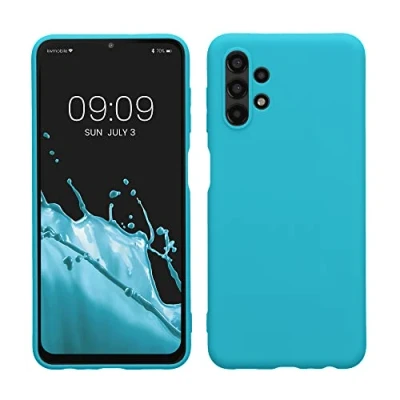 Afbeelding van kwmobile telefoonhoesje geschikt voor Samsung Galaxy A13 4G Hoesje smartphone Back cover in ijsblauw