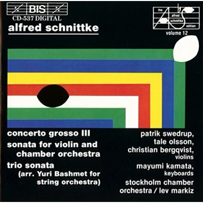 Afbeelding van Patrik Swedrup, Tale Olsson, Bergqvist, Stockholm Chamber Orchestra Schnittke: Concerto Grosso III/Trio Sonata (CD)