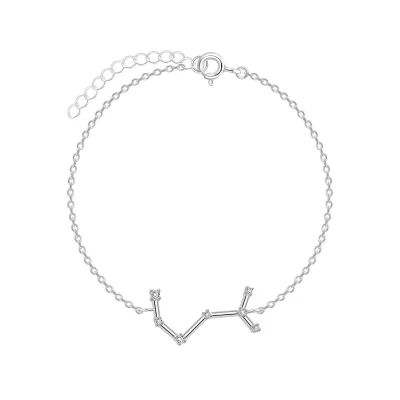 Afbeelding van JoyS Zilveren sterrenbeeld armband Scorpio Schorpioen met zirkonia