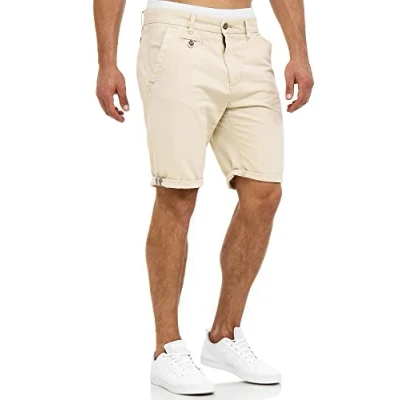 Afbeelding van Indicode Heren Cuba Chino Shorts korte broek met 5 zakken Fog M