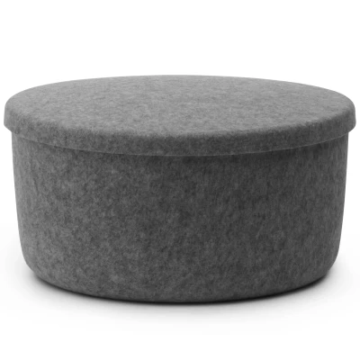 Afbeelding van Normann Copenhagen Hide Opbergdoos Large Grijs
