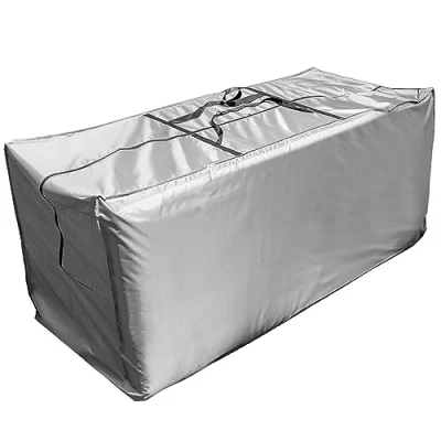 Afbeelding van Chefarone Beschermhoes Tuinkussens Extra groot 60x175 cm Opberghoes Tuinmeubels, Loungeset en Ligbed Kussentas voor Loungekussens Tuinkussenhoes Waterdicht Weerbestendig UV bescherming Grijs