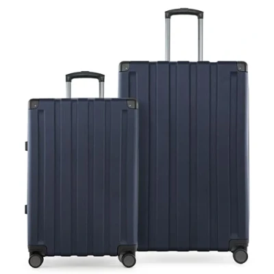 Afbeelding van Hauptstadtkoffer Q Damm hardcase trolley, TSA, 4 wielen, donkerblauw, Koffer Set (M+L), Kofferset