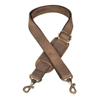 Afbeelding van STILORD Bag Strap Leather met Gevoerde Verwisselbare Schouderriem voor Tassen Handtas for Shoulder Vintage Genuine Leather, Kleur:middel bruin